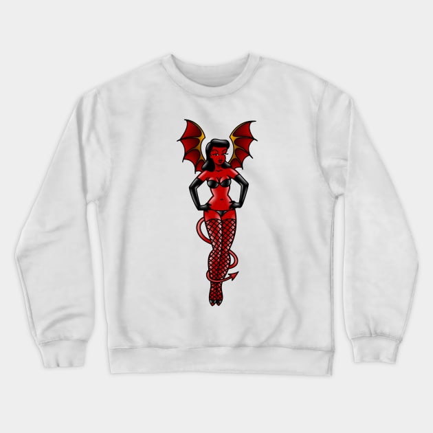 Demon Girl Crewneck Sweatshirt by OldSalt